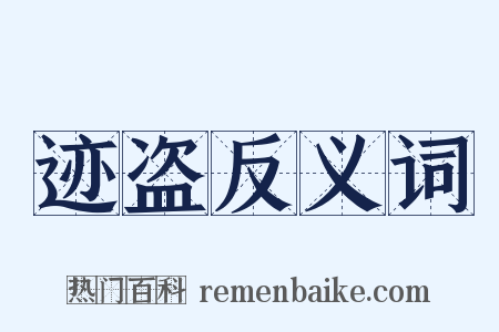 迹盗反义词是什么意思的图片